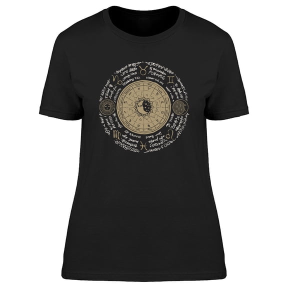 Zodiac Symbols Sun Moon Logo Tee Women's -Image by Shutterstock