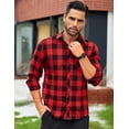 thumbnail image 5 of COOFANDY Men's Flannel Plaid Shirts Long Sleeve Button Down Shirts Casual Fall Shirt Jacket, 5 of 6