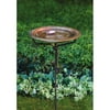 Ancient Graffiti Solid Copper Bird Baths w/Stakes, Pack of 2