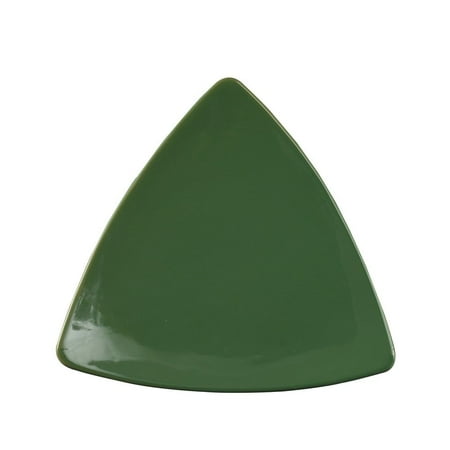 

Festiware Triangular Flat Plate Green 7 WX 7 L X 3/4 H Stoneware Green 4 packs