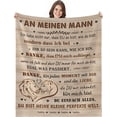 thumbnail image 1 of LHSHID Wedding Anniversary Gifts for Men Blanket Flannel Soft and Comfortable Anti static Bed Sofa Blanket 50x60in, 1 of 6