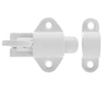 thumbnail image 1 of juego de pestillos de cierre automático con resorte para puerta, pestillo deslizante de seguridad, pequeño pestillo deslizante con tornillo para puerta de casa, armario, ventana, valla de madera, 1 of 7