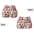 thumbnail image 4 of KLL Rocket Pattern Pattern Workout Shorts for Women Scrunch Short Gym Yoga Running Sport Active Exercise Fitness Shorts, 4 of 8