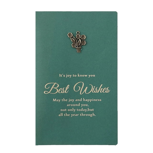 Conjunto de tarjetas de Navidad, tarjetas de felicitación de metal de bronce Vintage con sobre, decoración navideña #02