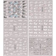 thumbnail image 2 of 6 Sheets Flower Nail Art Stickers Embossed Floral Nail Decals Nail Art Supplies, 2 of 2