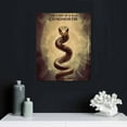 thumbnail image 4 of JEUXUS  Christian Snake Canvas Wall Art Motivational Snake Rustic Paintings Decor Inspirational Snake Picture Framed Modern Artwork Decor For Bathroom Bedroom Hanging  12x16 in, 4 of 4