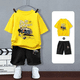 thumbnail image 3 of 2024 Nuevo traje de camiseta con estampado de grafiti para niños, diseño de dinosaurio, camiseta estampada + pantalones cortos, 2 piezas, conjunto de moda para niños y niñas, 3 of 5