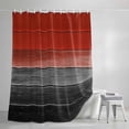 thumbnail image 3 of Shower Curtains for Bathroom, Red Gray Black Waterproof Fabric Shower Curtain, Vintage Country Gradient Wooden Grain Decorative Bathroom Curtain for Bathtub, 36"x72", No Hooks Included, 3 of 9