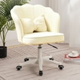 thumbnail image 6 of Thehsnt Swivel Chair with Wheels Faux Leather Soft Cushion Height Adjustable 360-Degree Swivel Rolling Stool Drafting Work SPA Salon Bar Cafe Home Office Stool, 6 of 10