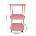 thumbnail image 3 of Lignoak Mini Table Easy Small Apartment Bedside Table Small Table Pink, 3 of 6
