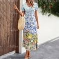 thumbnail image 7 of 2024 New Women‘s Dresses Floral Print Summer Elegant Midi Dresses Vacation Feamle Dress Fashion Oversized Clothes Plus Size, 7 of 7