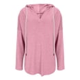thumbnail image 6 of Ahdbta Hoodies for Women Lightweight Pullover Oversized Hooded Sweatshirts V-Neck Long SLeeve Shirts Loose Fit Fashion Tops, 6 of 8