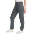 thumbnail image 4 of Hanes Womens EcoSmart Cinched Cuff Sweatpants, Slate Heather, Large, 4 of 4