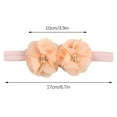thumbnail image 3 of Odeerbi Baby Girls Elastics Hair Bows Headband Toddler Cute Bowknot Flower Headdress Solid Color Hair Accessories Beige, 3 of 4