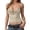 Khaki, variant on Women's Summer U Neck Beaded Camisole Sleeveless Tank Top Casual Stretchy Fitted for Daily Wear Outing with Jeans Seamless Tops Bar Tops for Women 3x Tops for Women Athletic Top Women Barbell Tops