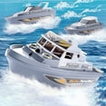 thumbnail image 3 of LYINGF Speed Boat Water Toy, Electric Patrol Boat Coast Guard Vessel Toy Police Speedboat Ship Model Toy Yacht Boat Bath Toy with Siren and Lights, 3 of 3