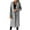 Gray, variant on Hfyihgf Women's Double Breasted Trench Coat Classic Notch Collar Long Sleeve Peacoats Winter Warm Slim Fit Long Woolen Jackets Coat with Pockets Clearance(Black,L)