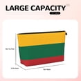 thumbnail image 3 of Lithuanian Flag Purse Organizer Handbags Totes Leather Zipper Printing Bag For Women Travel Toiletry Bag, 3 of 7