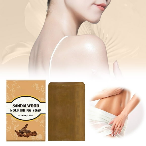 WIFKLSIIPG Functional Sandalwood Soap for Deep Cleansing and Nourishing Skin Daily Massage and Care Soap