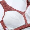 thumbnail image 3 of Lace Bras for Women Back-Smoothing Bra Feature V-Neck Full-Figure Bra Style W-935 Coffee 3XL, 3 of 4