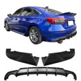 thumbnail image 2 of Ikon Motorsports Rear Bumper Lip Diffuser & Aprons Compatible With 2022-2026 Honda Civic Sedan, PP Matte Black FE-C Style Rear Side Corner Valance Canard Spats, 2 of 6