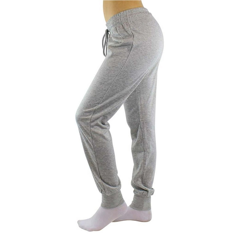 Gray Drawstring Womens Jogger Exercise Sweatpants Size Small