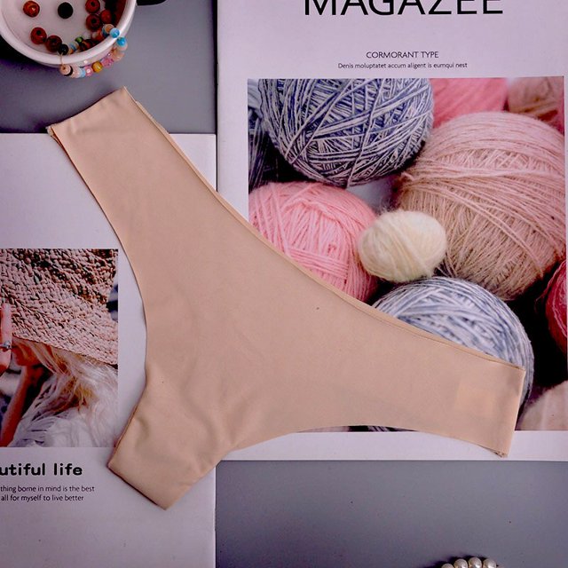 Bragas de mujer ropa interior ultrafina viscosa calzoncillos sin costuras comodidad de tiro bajo volantes lencería Sexy novedad de verano caliente 1 unids/lote ac126 Dengxun unisex