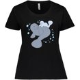 thumbnail image 3 of Inktastic Cute Manatees with Bubbles Women's Plus Size T-Shirt, 3 of 5