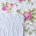 thumbnail image 3 of 3-Piece King Quilt Set, GREAGLE Lightweight Soft Bedspread Coverlet (104x90 in) Bedding Set with 2 Pillow Shams (20x36 in), Rose Floral Print, 3 of 7