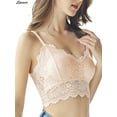 thumbnail image 5 of Spencer Womens Sexy Lace Backless Bralette Bra Vest Crochet Tank Camisole Padded Bra Crop Top Lingerie, 5 of 7