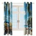 thumbnail image 3 of Hawaii Blackout Curtains for Bedroom Curtains Insulated Room Darkening Window Drapes for Living Room, 3 of 7