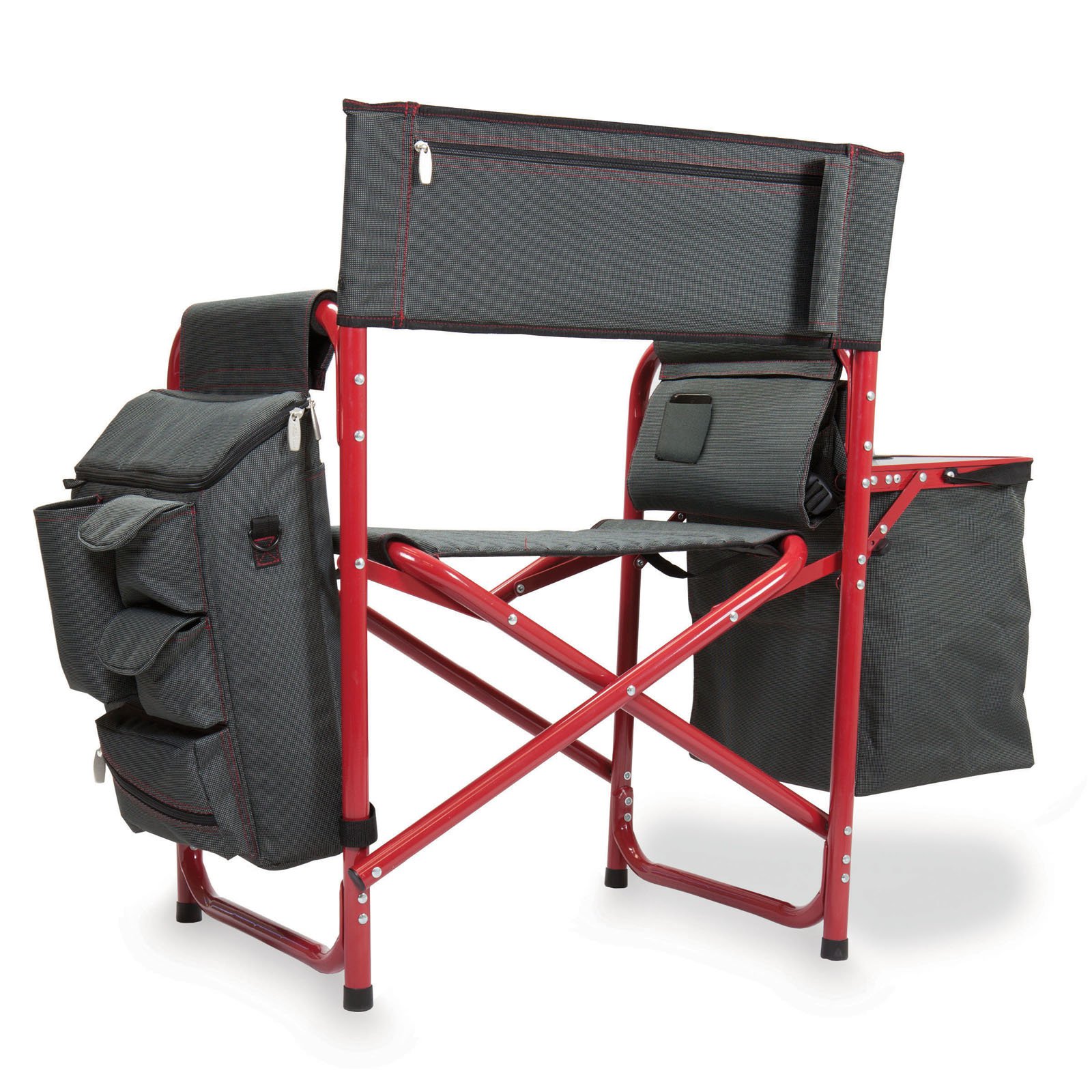 Picnic Time Fusion Directors Chair - Dark Gray with Red - image 4 of 4