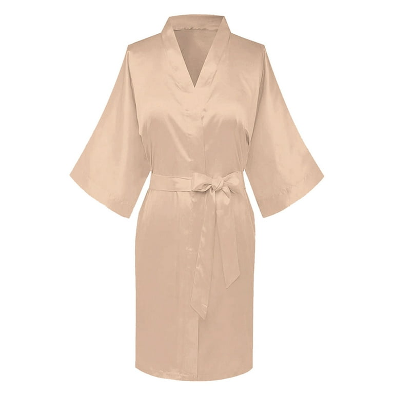 beige dressing gown Mete Hand Loomed Cotton Dressing Gown