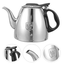 KAKOWELY 1Pack Kitchen Water Kettle 1.5L Silver for Households with Round Bottom Spout