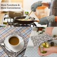 thumbnail image 2 of Silicone Oven Gloves, Heat Resistant Barbecue Gloves 1 Pair and 2 Pot Holders, Perfect for Grill BBQ Kitchen Oven Cooking (Gray), 2 of 5