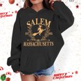 thumbnail image 2 of XAOFW Kid Sweatshirts Hood Girls Fuzzy Jacket Athletic Long Sleeve Letter Graphic Loose Fashionable Comfortable Outdoor Holiday Vacation Tops, 2 of 5