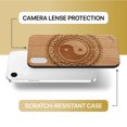 thumbnail image 6 of Case Yard Wooden Case Outside Soft TPU Silicone, Slim Fit Shockproof Wood Protective Phone Cover for Girls Boys Men and Women, Supports Wireless Charging Yin Yang Mandala Design case for iPhone-XR, 6 of 7