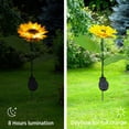thumbnail image 4 of Luces solares de estaca para jardín - 2 paquetes, lámpara LED de girasol, decorativas a prueba de agua, 4 of 5