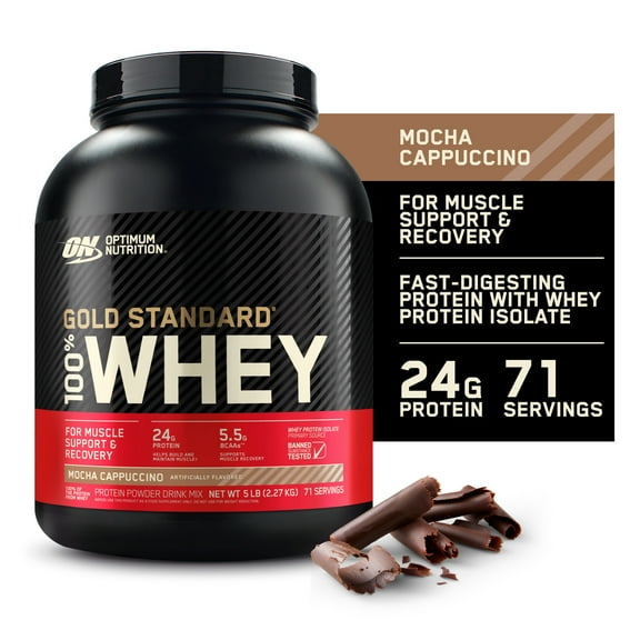 Optimum Nutrition 100% Whey Gold, Mocha Cappuccino, 5lb