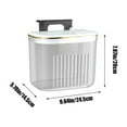 IPEWLEX Clear WallMounted Kitchen Waste Bin with Lid SpaceSaving