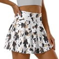 thumbnail image 5 of Yuyamidu Cute Cow Print Tennis Skirts for Women Quick Drying High Waisted Golf Skort with Shorts Sports Casual Activewear with Pockets Size XL, 5 of 7