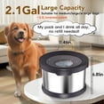 thumbnail image 2 of Cuenco de agua para perros UPSKY de acero inoxidable de 8 litros, antiderrames, antideslizante, 2 of 8