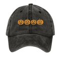 thumbnail image 3 of LIZUOJUN Baseball Cap for Women Halloween Pumpkin Hat Embroidered Hat Washed Vintage Adjustable Soft Cotton Low Profile Casual Outdoor Hat, A, 3 of 3