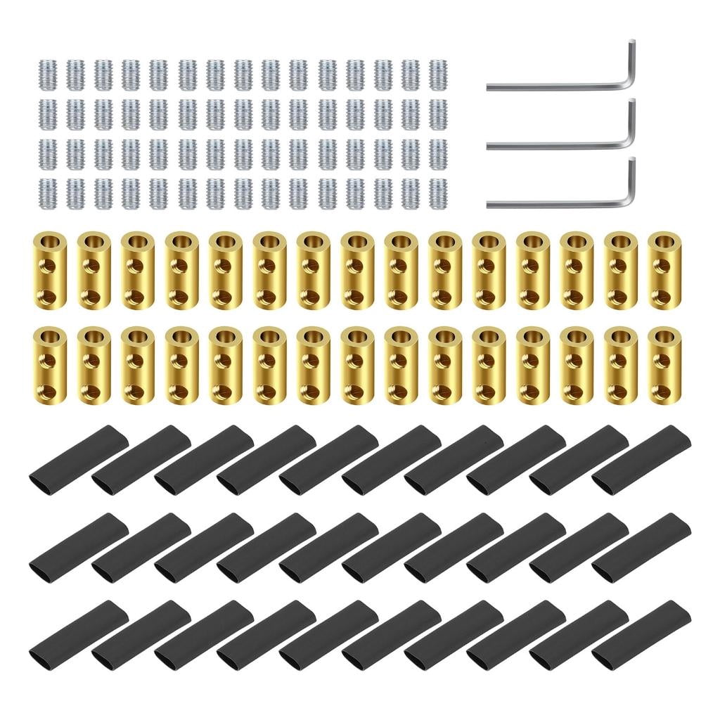 Multipurpose 10AWG Wire Connectors Set 60 A Sturdy Brass Terminals 30pcs with Screws Set And Heat Tubes