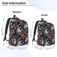 thumbnail image 2 of Balery Cute ghost in the flowers Mochila Clásica Impresa Básica para Viaje, Mochila Escolar Resistente al Agua, Mochila de Lona con Correas Ajustables-Medium, 2 of 5