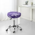 thumbnail image 7 of Bingfone Snowflakes Padded Round Bar Stool Cover Cushion with Elastic Fabric Round Chair Seat - Snowflakes, 7 of 7