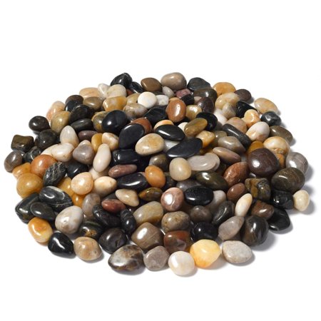Small Paver Patio OUPENG Aquarium Gravel River Rock - Natural Polished Decorative Gravel, Small Decorative Pebbles, Mixed Color Stones,for Aquariums, Landscaping, Vase Fillers 2 Pounds (32-Oz) ()