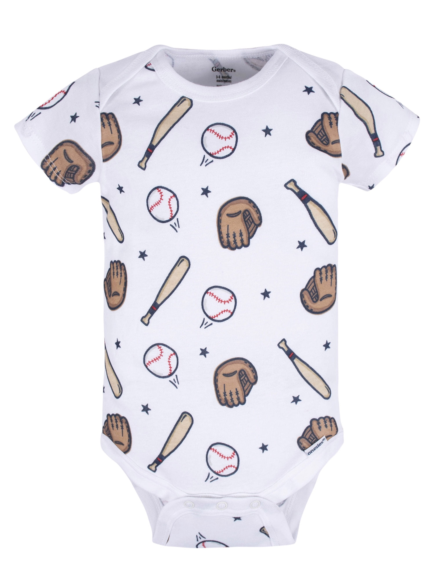 Gerber Baby Boy Short Sleeves Onesies Bodysuits, 8-Pack, Sizes Newborn-12M