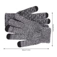 thumbnail image 3 of pitrice 1 Pair Winter Gloves Comfortable Knitted Glove Warm Finger Cover Clothes Accessory with Simple Color for Keeping-warm Protection Type 9, 3 of 6