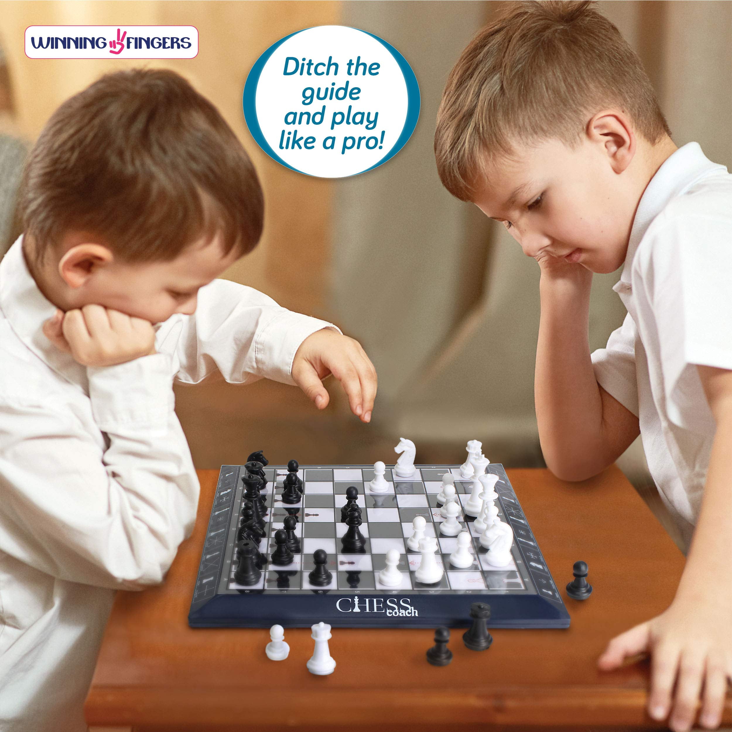  Chess Junior - Chess Set for Kids Ages 4 5 6 7 8, Board Game,  Winner of The Brain Child Toy Award, Blue : Toys & Games